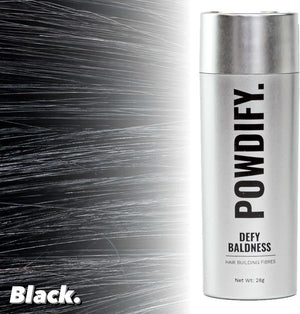Powdify Hair Thickening Fibres for Black Balding or Thinning Hair